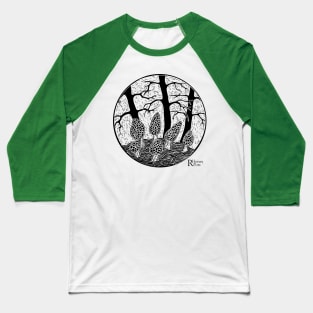 Morel Mushrooms Baseball T-Shirt